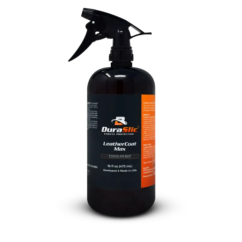 Leather Max Top Coat Satin Acrylic Finish Sealer 8 Ounce XL Bottle Protect  Your Leather Finish/Drys Clear